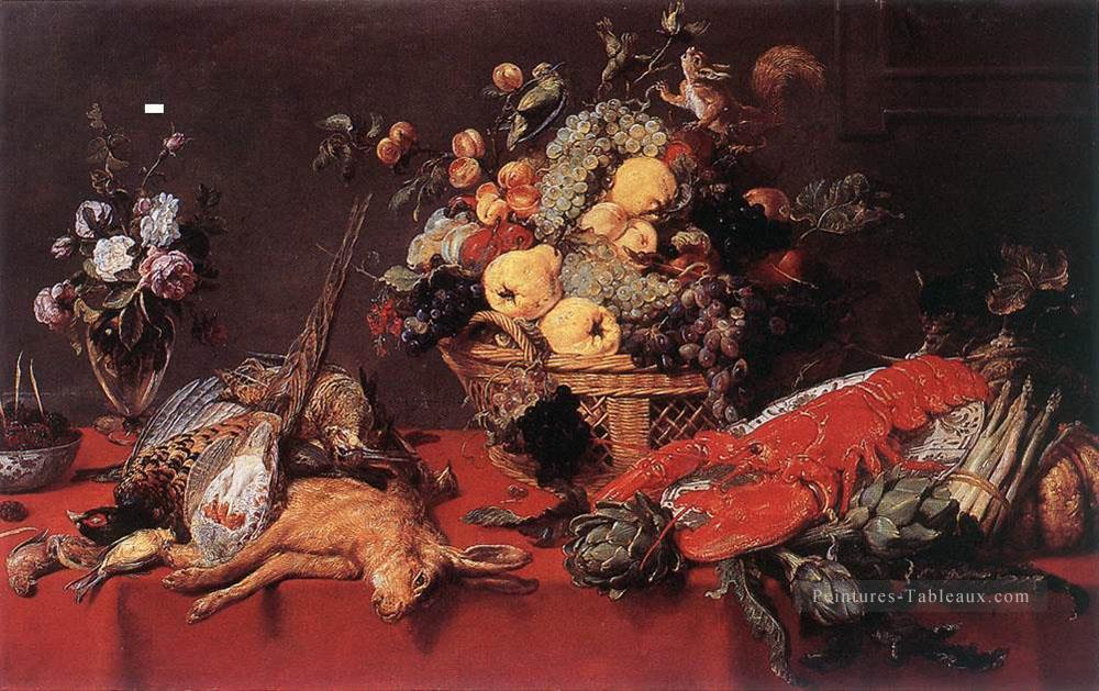 Nature morte avec un panier de fruits Frans Snyders Peintures à l'huile